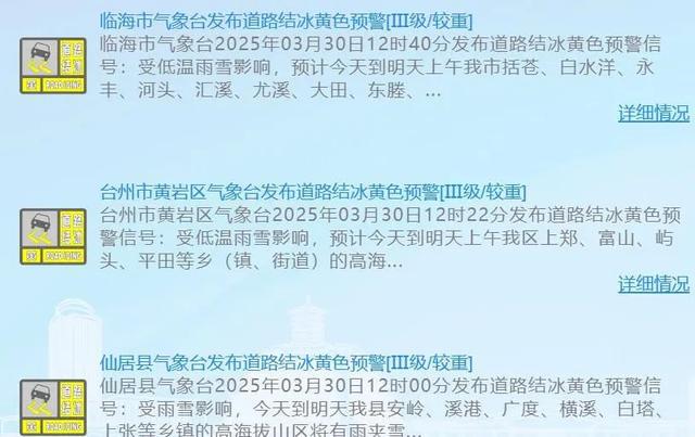 冷冷冷！台州还在下雪！再忍忍，回暖有消息了……