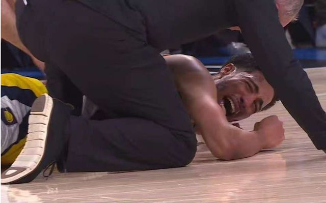 雷霆夺得NBA总冠军，亚历山大29分，步行者哈利伯顿首节伤退，泪洒赛场