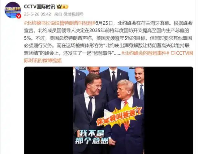 北约秘书长叫特朗普“爸爸”？网友点破国际“父子局”玄机