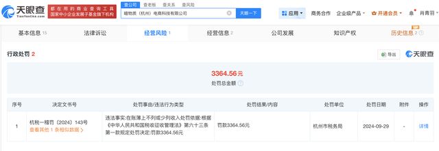 网红小黄豆MCN曾因偷税被处罚