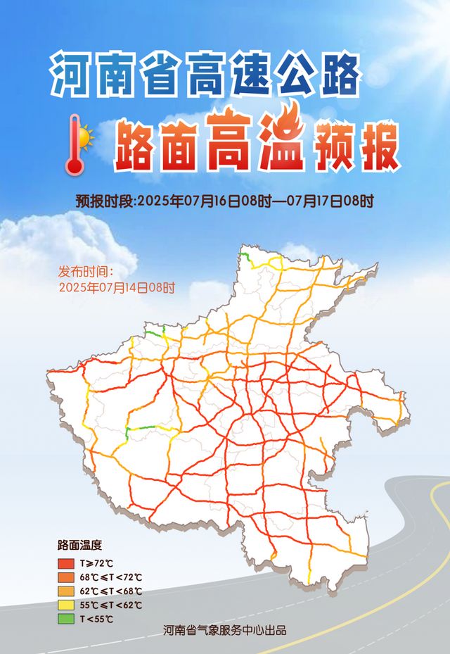 河南路面温度将超72度！体感温度将超50度，警惕中暑