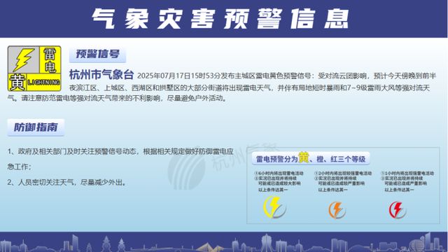 “一瞬间，全部湿透！”刚刚，杭州双黄预警