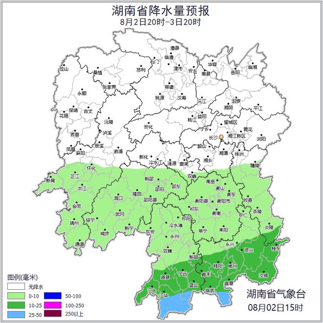 湖南天气：今日阵雨、雷阵雨，阵风6～7级，大部地区最高气温36℃