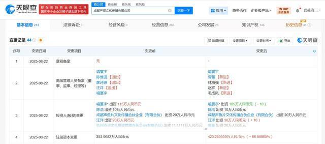 多个股东退出哪咤2电影配音公司