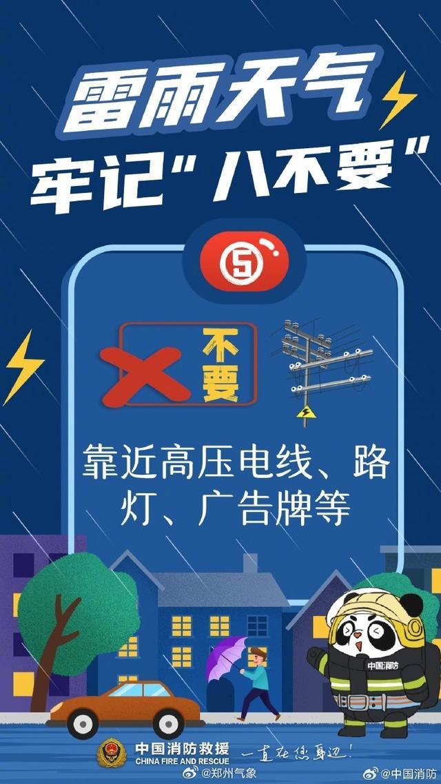 雷雨天气牢记八不要