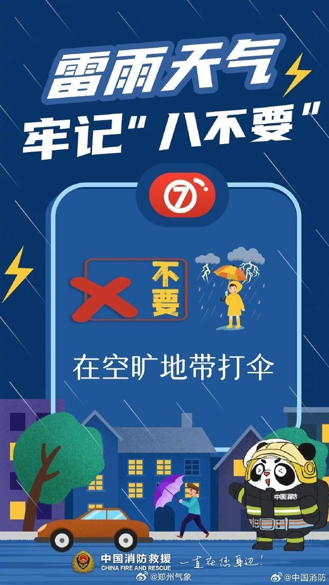 雷雨天气牢记八不要