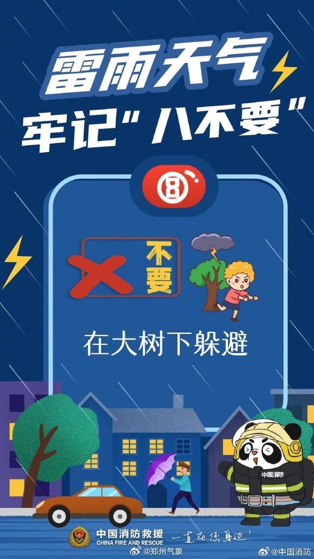雷雨天气牢记八不要